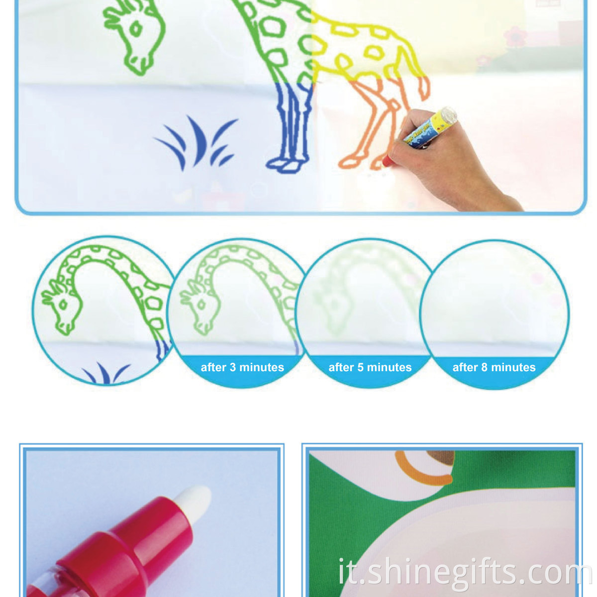 Painting Educational Toys Coloring Kids Playing Painting Toy Magic Large Water Drawing Mat